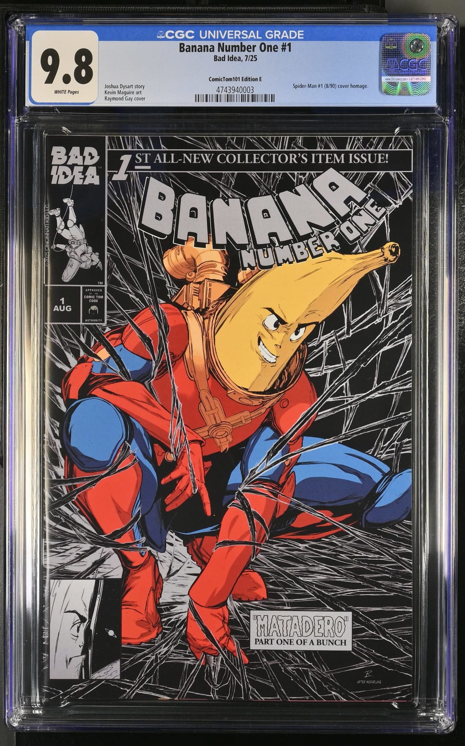 Banana Number One #1 ComicTom101 Edition E CGC 9.8 Graded | Raremarq