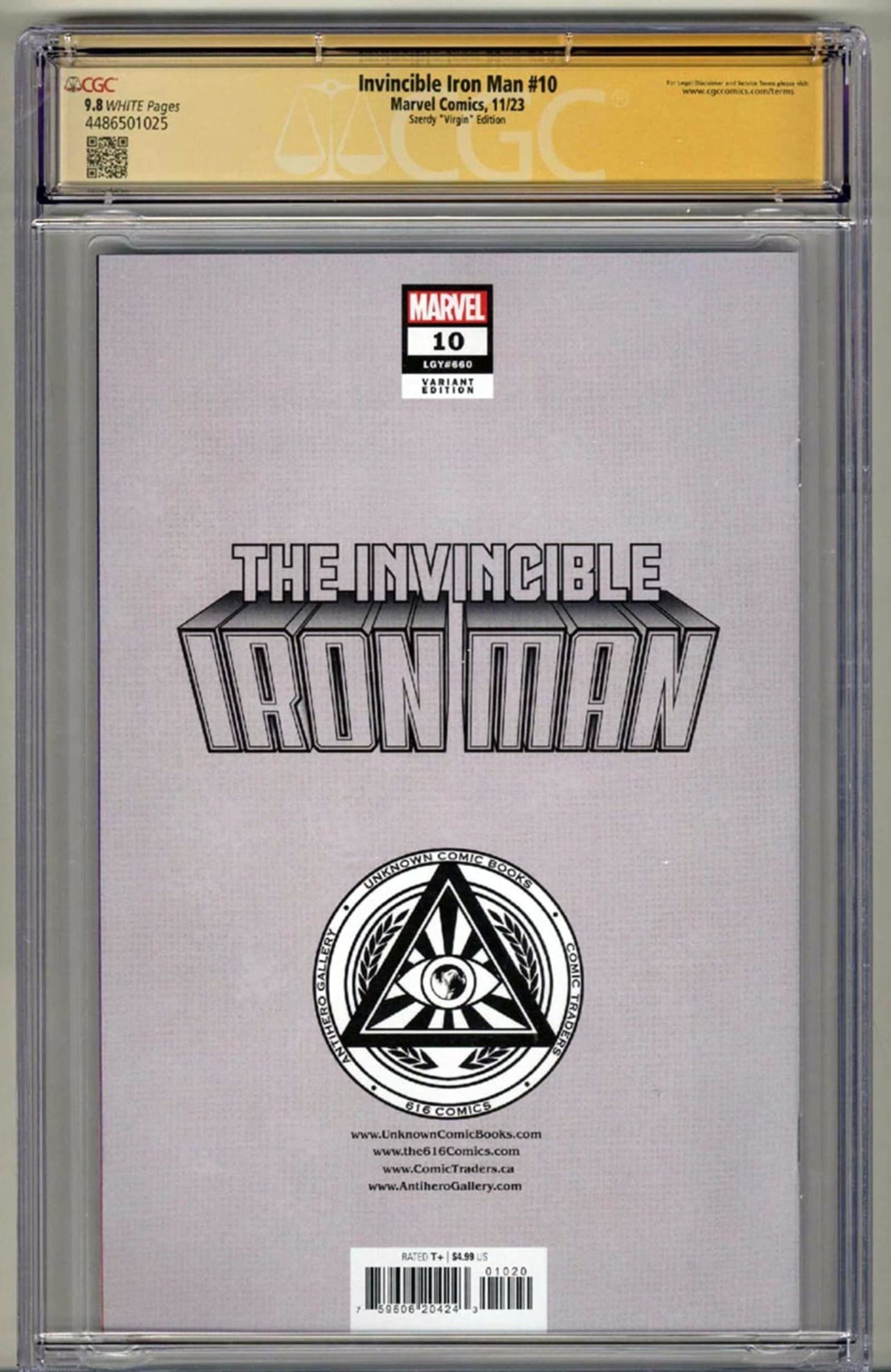 Invincible Iron Man #10 CGC 9.8 SS, signed by Nathan Szerdy | Raremarq