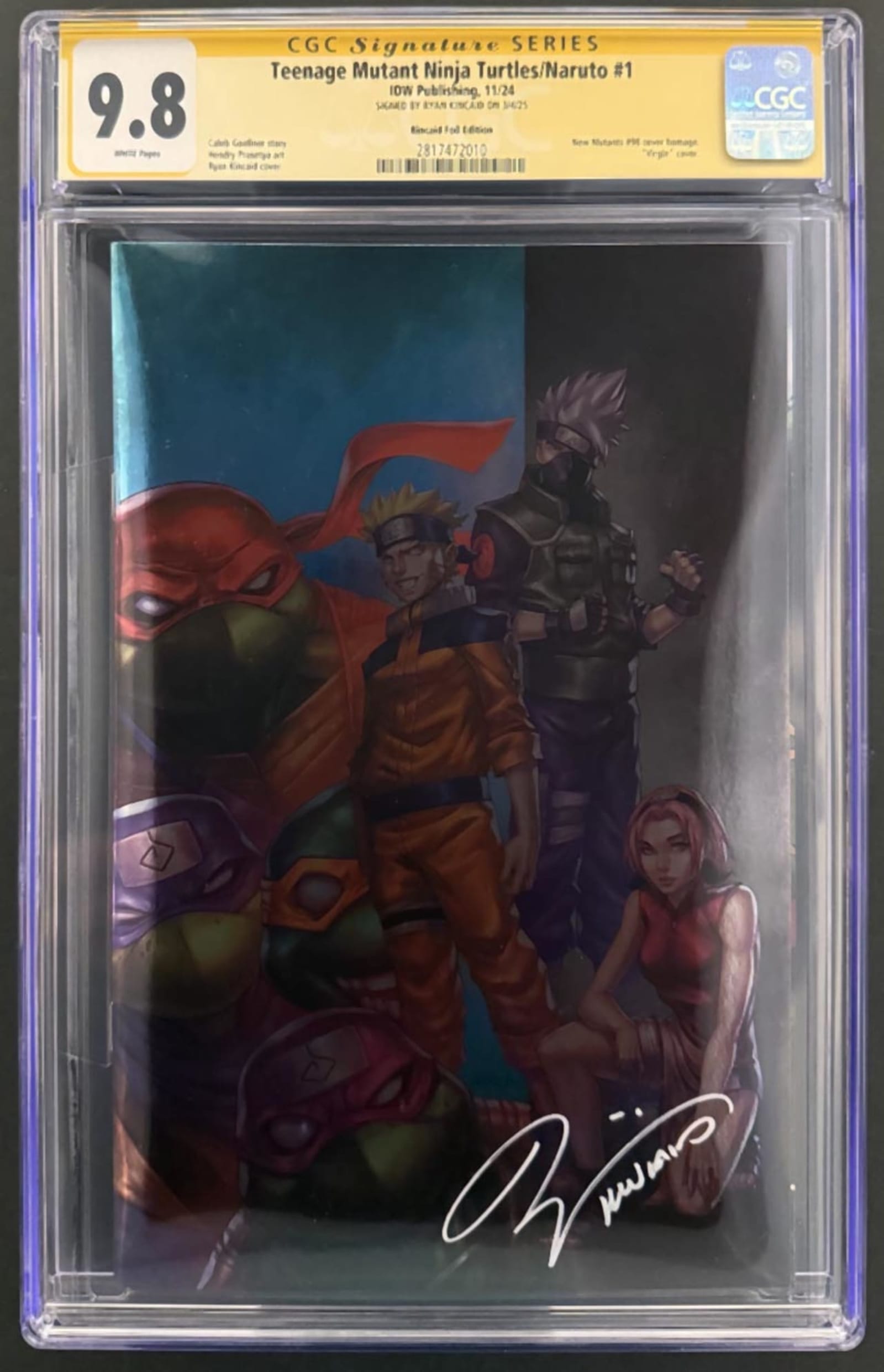 TEENAGE MUTANT NINJA TURTLES/NARUTO #1 CGC 9.8 SS RYAN | Raremarq