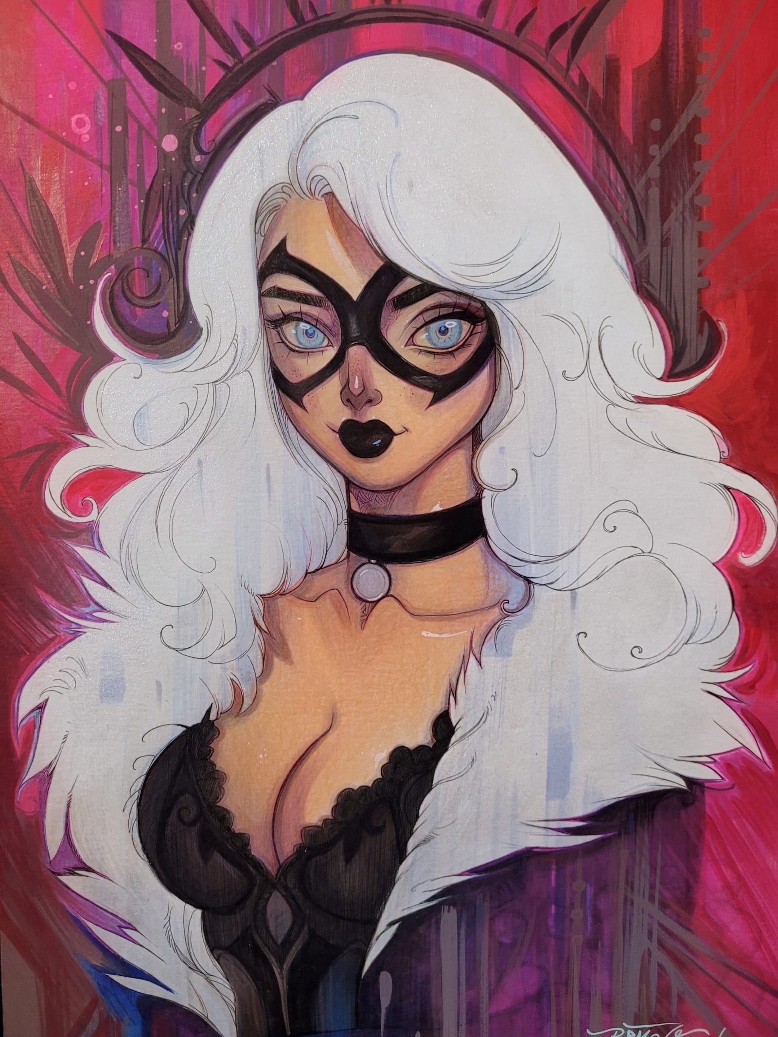 Black Cat by Renato Oak | Original Art Auction | Raremarq