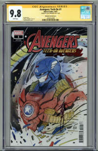 Avengers: Tech-On #1 CGC 9.8 SS, signed by Peach Momoko | Raremarq