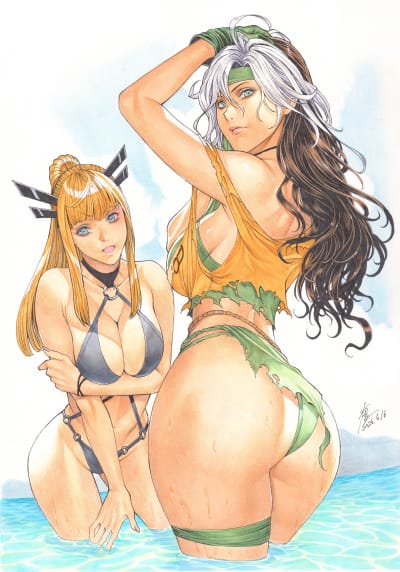 Savage Land Rogue and Magik by Homare