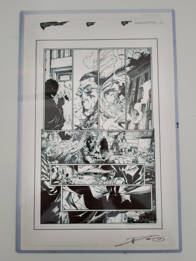 Manu Silva - Spawn 80 page 19 OA Greg capullo bluelines Danny miki inks signed by Danny miki