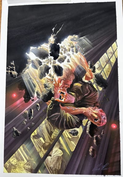 ALEX ROSS PAINTED COVER TO BIONIC MAN #6! NO RESERVE!