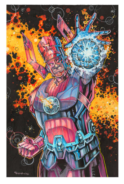 RB White - Galactus Illustration 12x18 inches huge