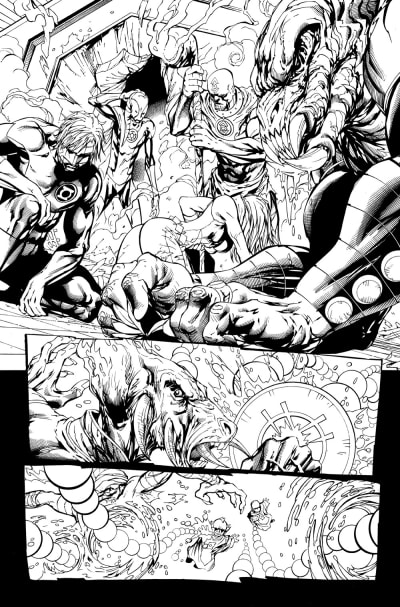 Tyler Kirkham - Green Lantern Corps issue 4 page 4 Tyler Kirkham original art