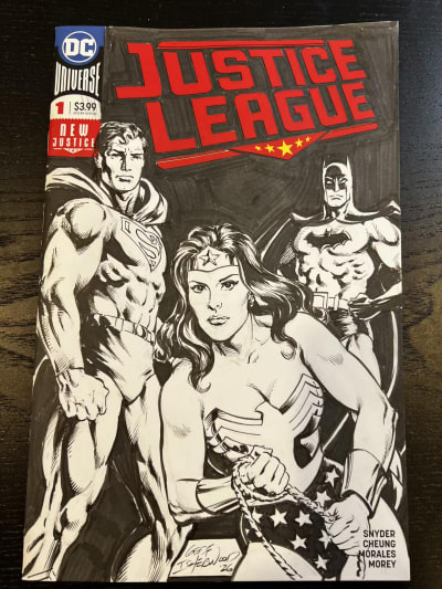 Sketch Cover - Superman, Batman, and Wonder Woman | Raremarq (Buy It Now)