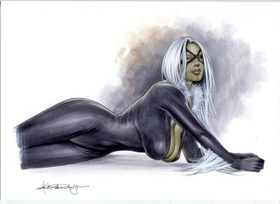 HOT BLACK CAT SK#3947 ORIGINAL ARTWORK by ALEX MIRANDA | Raremarq