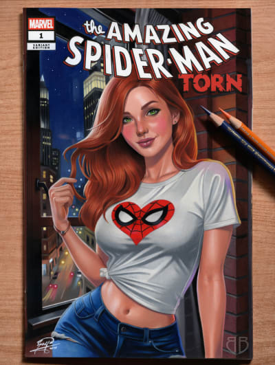 Borja Burgueño Moreno - Mary Jane Watson - Original Sketch Cover Art