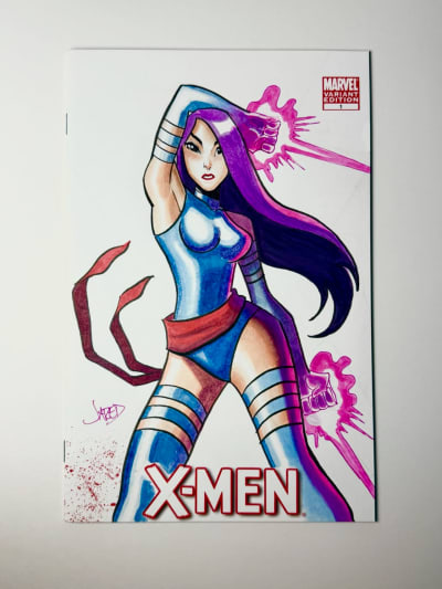 Jared Hickman | Psylocke Original Sketch Cover | Raremarq