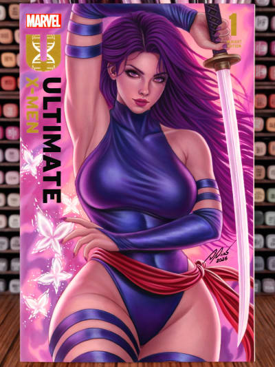 David Dias - Psylocke - Ultimate X-men #1 - Original Sketch Cover Art