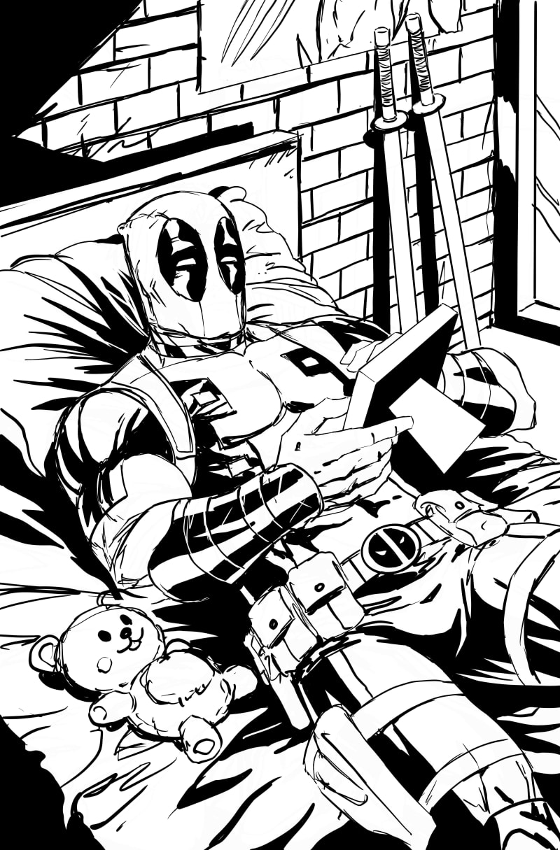 Deadpool Original Art for Sale | Raremarq