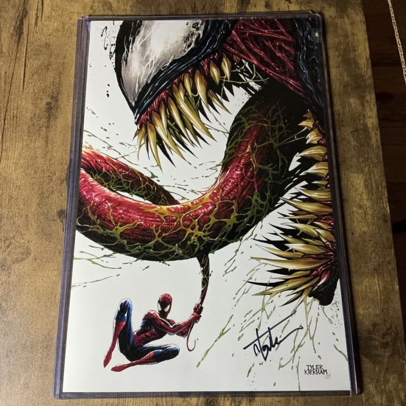 11x17 Venom vs Spider-Man Signed Tyler kirkham Print | Raremarq