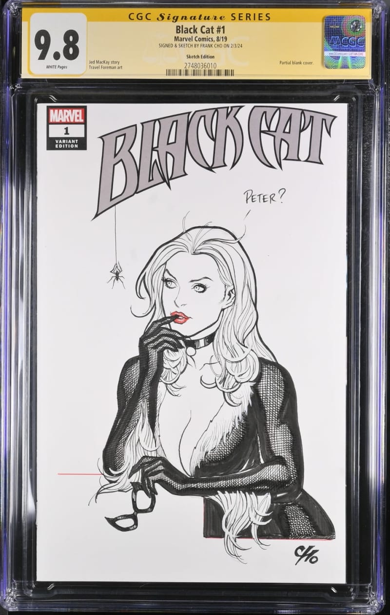 Black Cat #1 CGC 9.8 Sketch Cover Sketch Covers Listed by | Raremarq