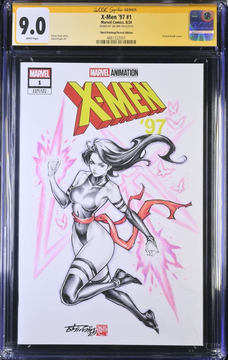 X-Men '97 #1 CGC 9.0 Signed by Shi Min | Sketch Covers | Raremarq