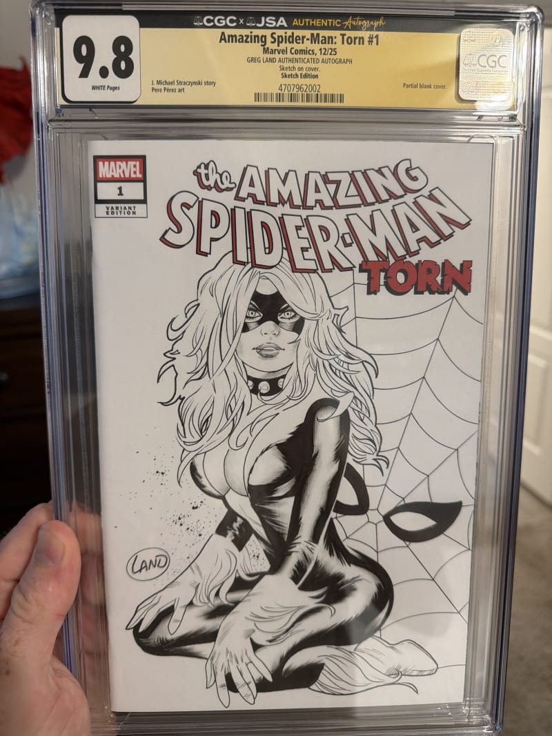 Greg land Black Cat Sketch | Sold Sketch Covers | Raremarq