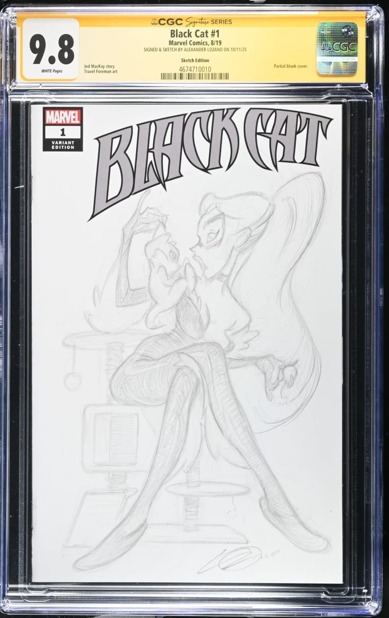 Black Cat #1 CGC, signed by Alexander Lozano | Signed | Raremarq