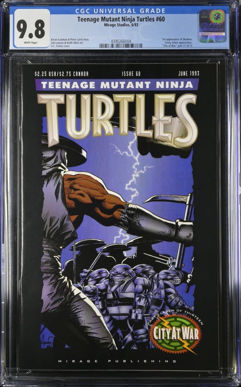 アメコミリーフ　TMNT: Alpha CGC 9.8 Teenage Mutant Ninja Turtles #60 CGC 9.8 | Graded Comics | Raremarq