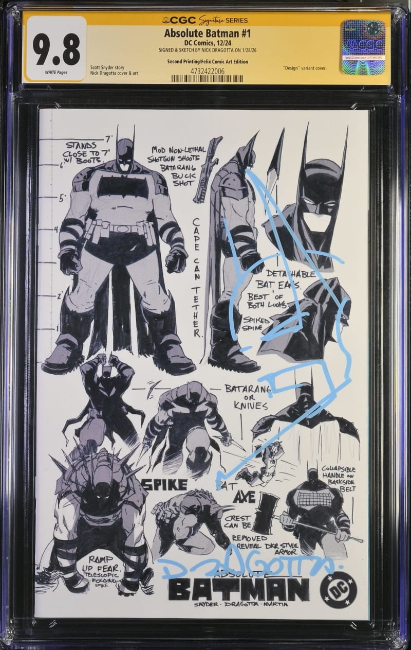 Absolute Batman #1 CGC 9.8 SS, signed by Nick Dragotta | Raremarq
