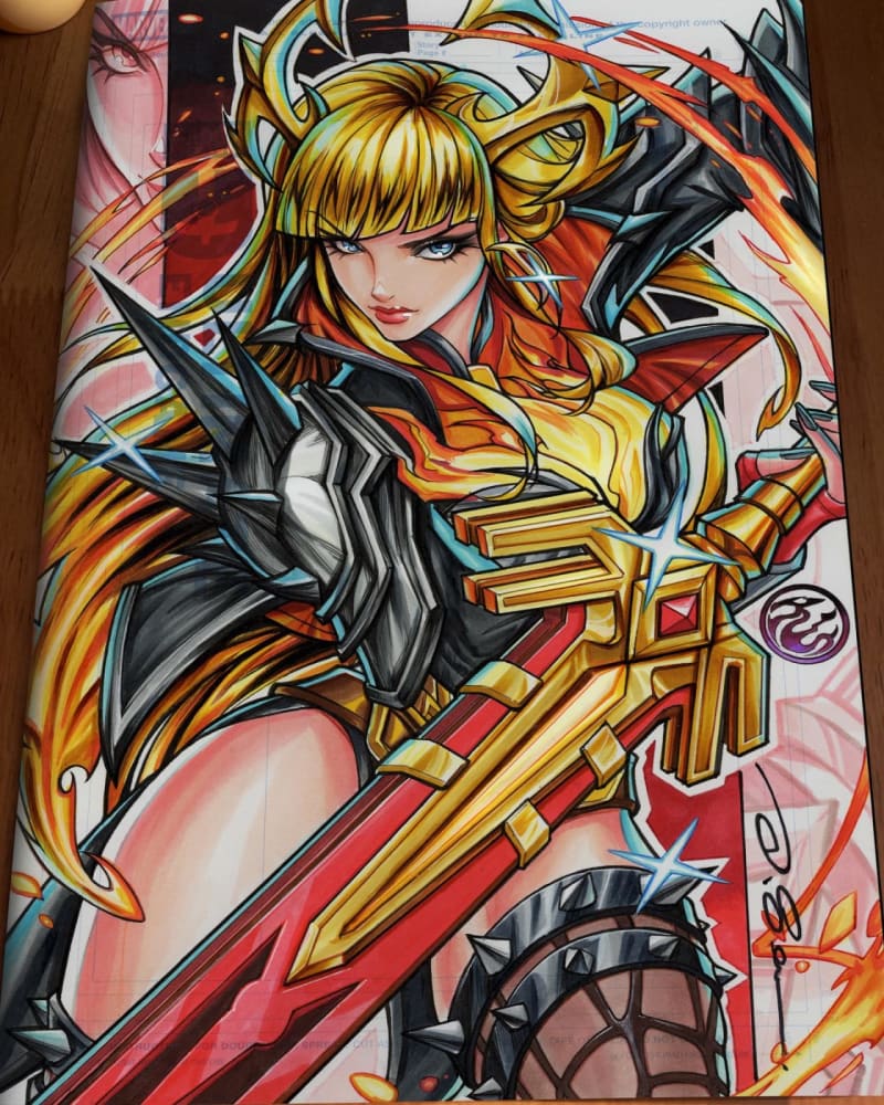 LOKZ PHOENIX 原画　一点もの　unique Phoenix Original Art for Sale | Raremarq