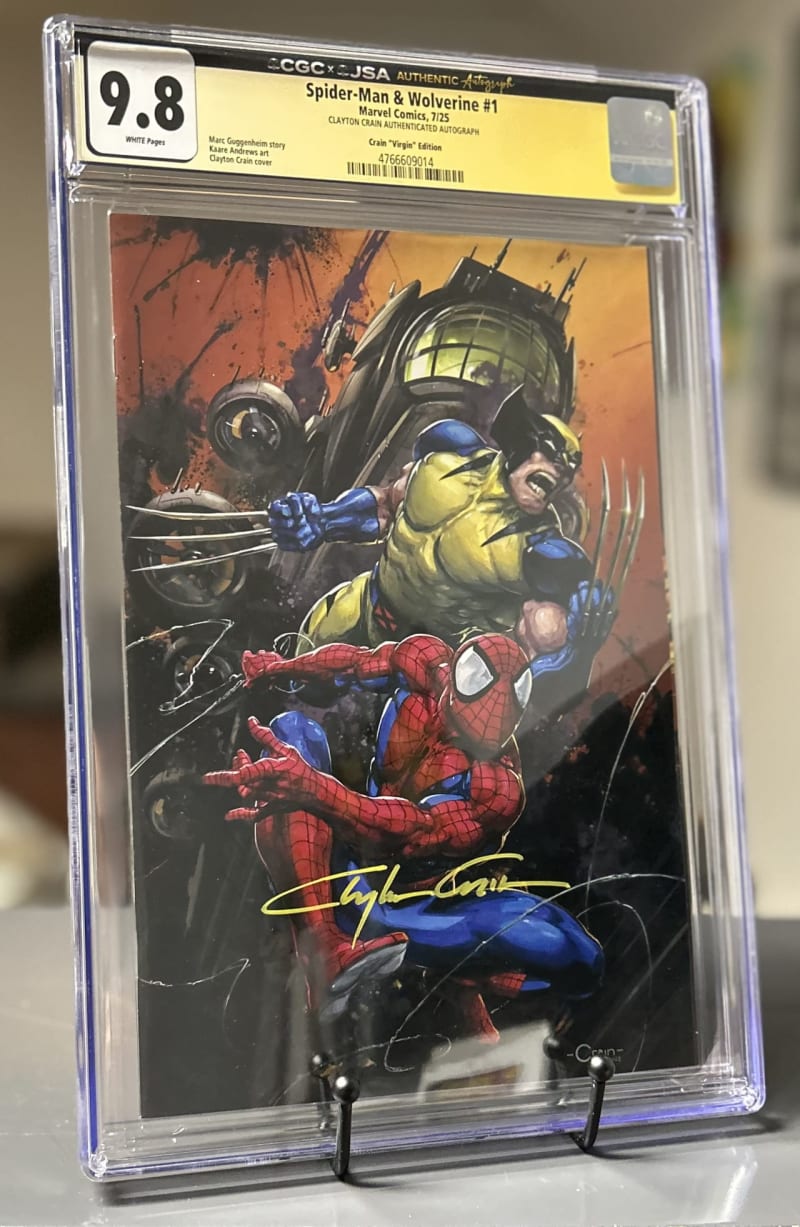 Spider-Man & Wolverine #1 CGC 9.8 Signed by Clayton Crain | Raremarq