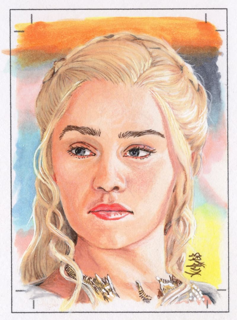 Game of Thrones Sketch Card スケッチカード Game of Thrones Daenerys Targaryen Sketch Card | Raremarq