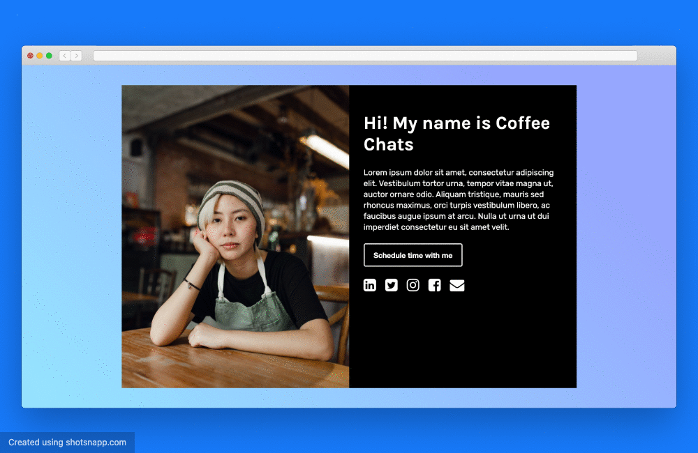screenshot of Coffee Chats templates