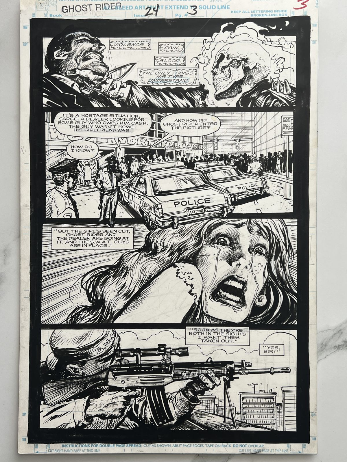 Ghost Rider Ronin Ghost Rider #24 Page 3 Original Comic Art Auction by Ronin | Raremarq