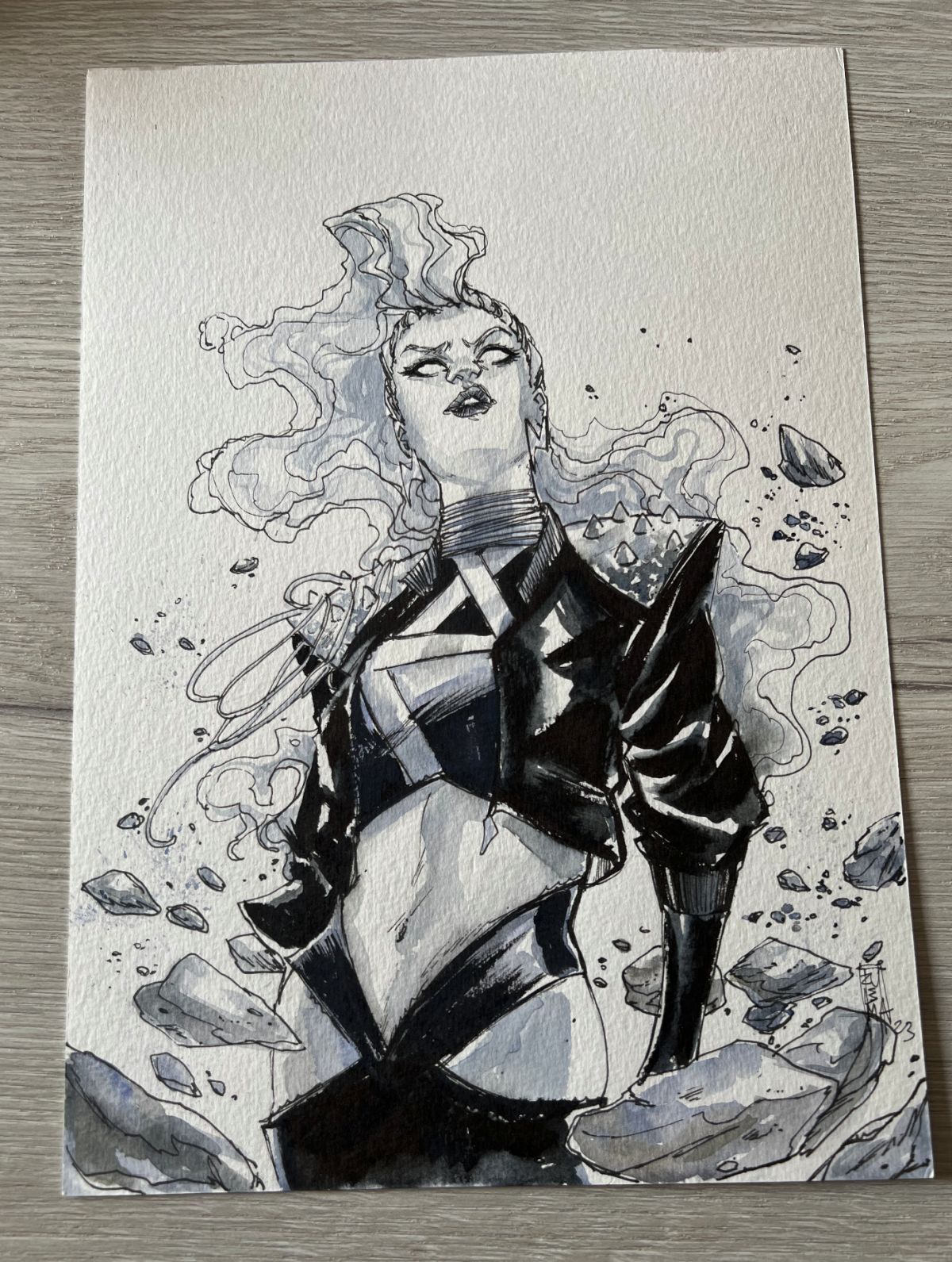 プリマヴェーラ　ジャンゴ　スケッチ原画 Storm Ink Sketch by Zulema Scotto Lavina Original Comic Art | Raremarq