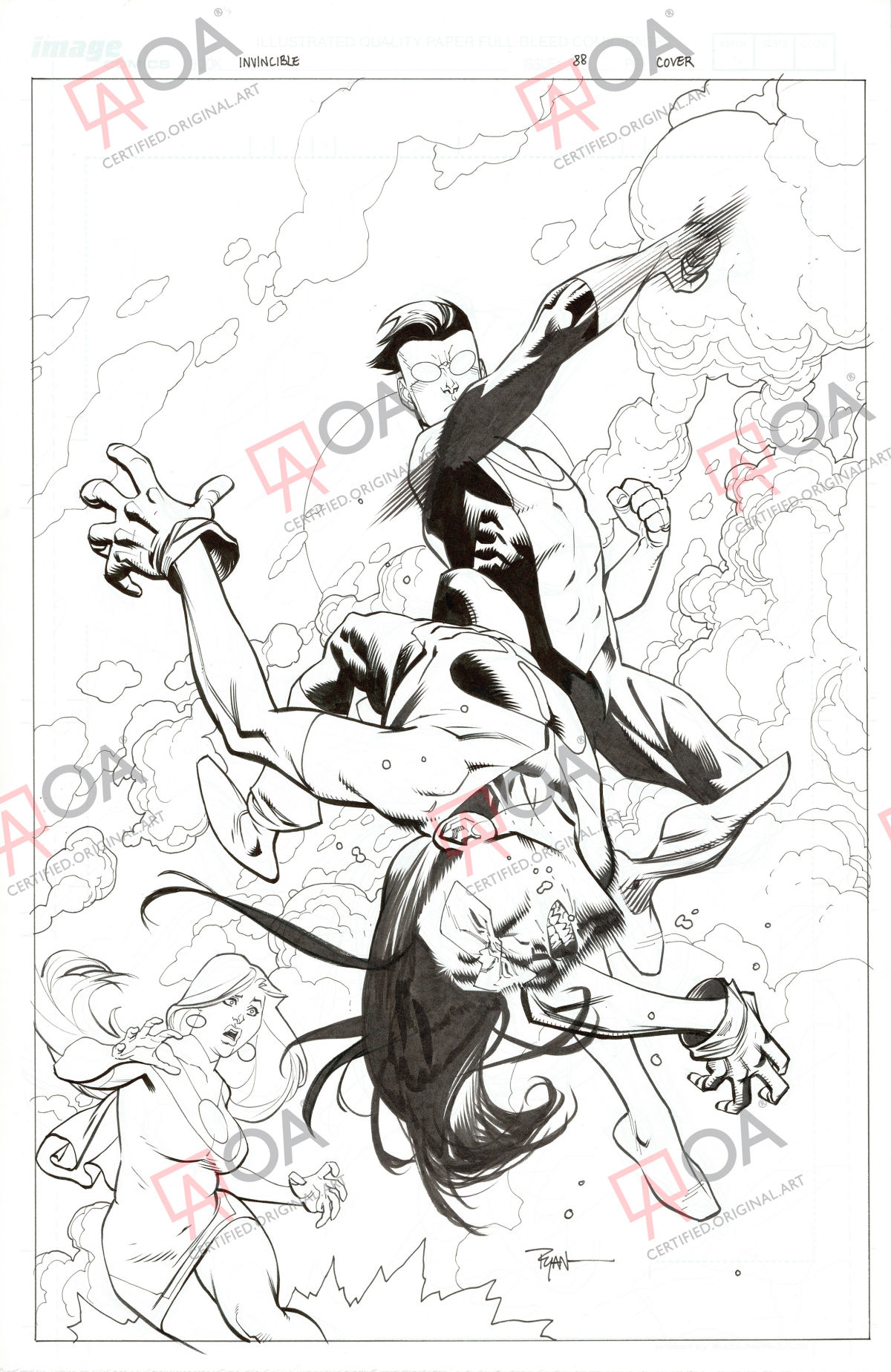 OA 18: Invincible 88 cover Original Comic Art Listed by | Raremarq