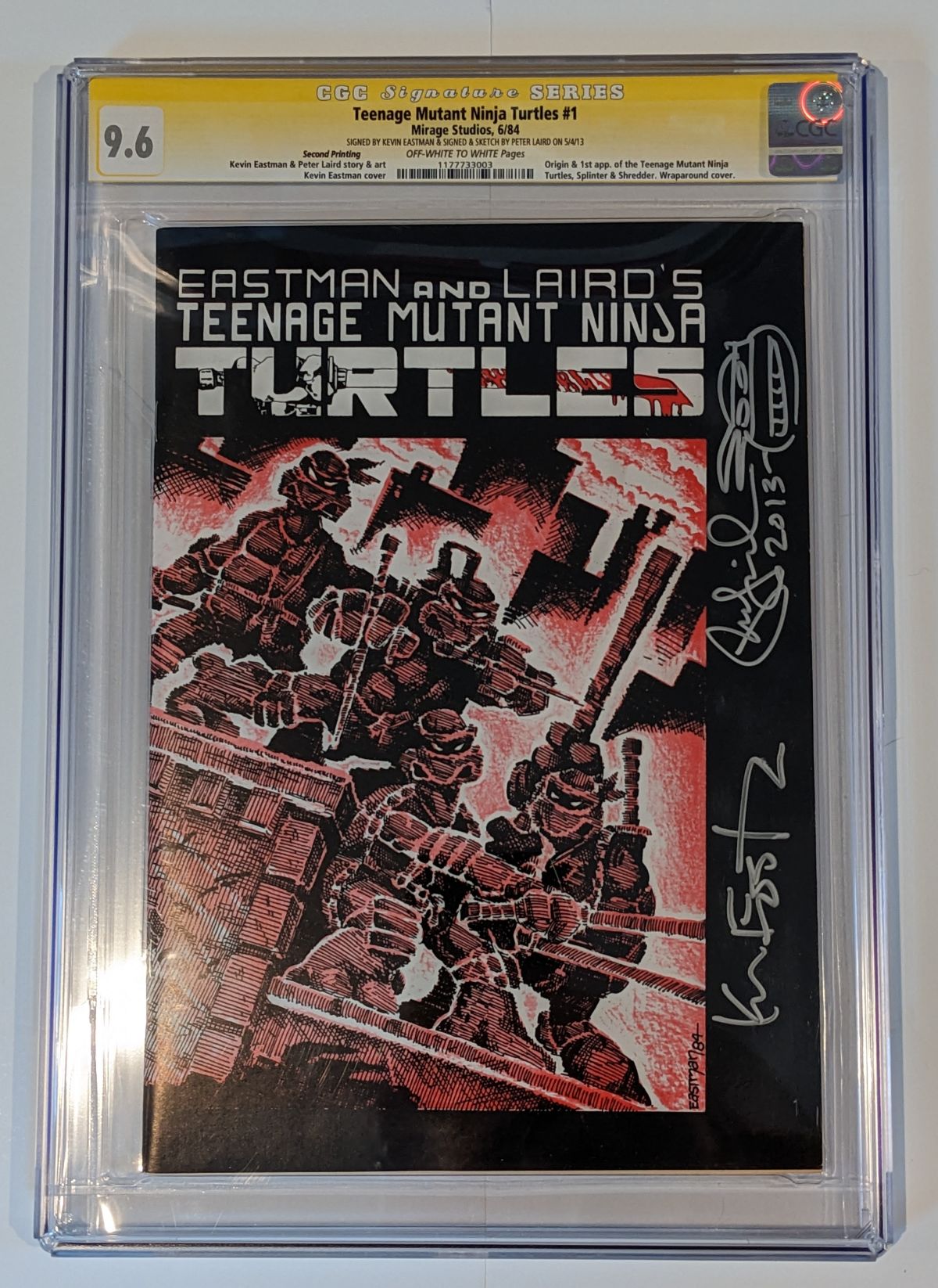 TMNT 1 2nd Print CGC SS 9.6 Laird remarqued and Eastman | Nerd Crawler