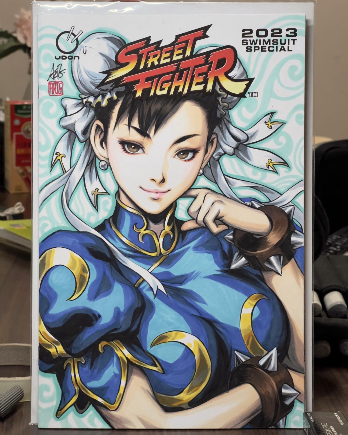 Chun-Li Original Comic Art Listed by Stanley Artgerm Lau | Raremarq