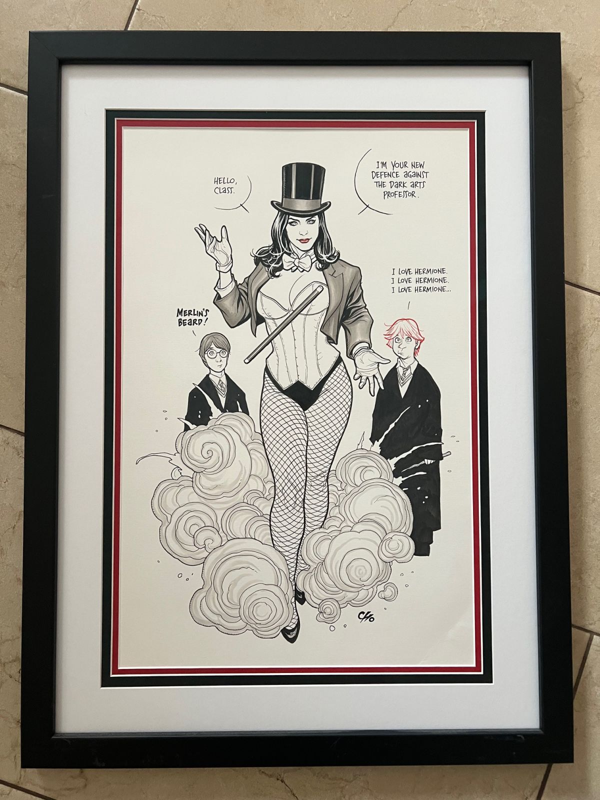Frank Cho Original Art Framed - Zatanna 14