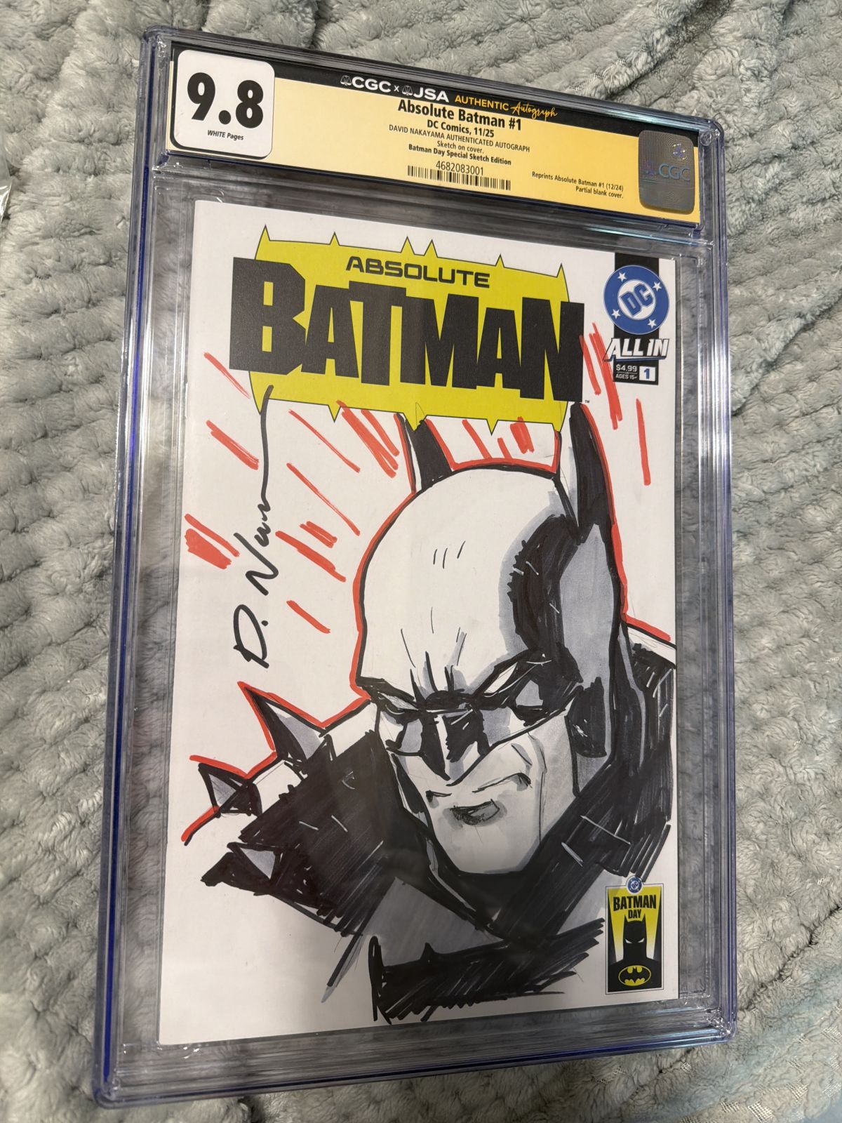 David Nakayama Batman Sketch CGC 9.8 Sketch Covers Auction | Raremarq