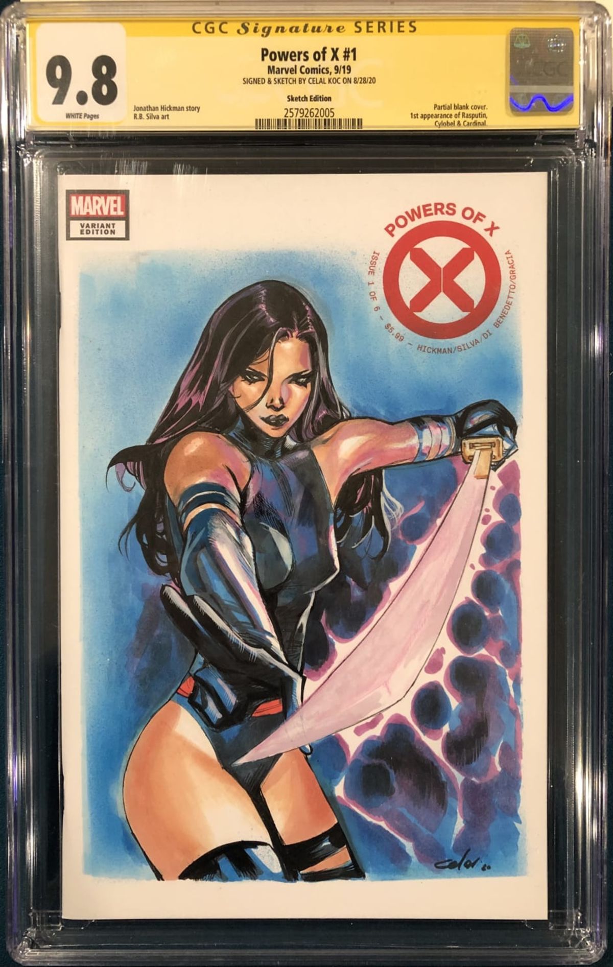 アメコミ okau Celal Koc Psyloche Original Sketch Powers of X #1 CGC | Raremarq