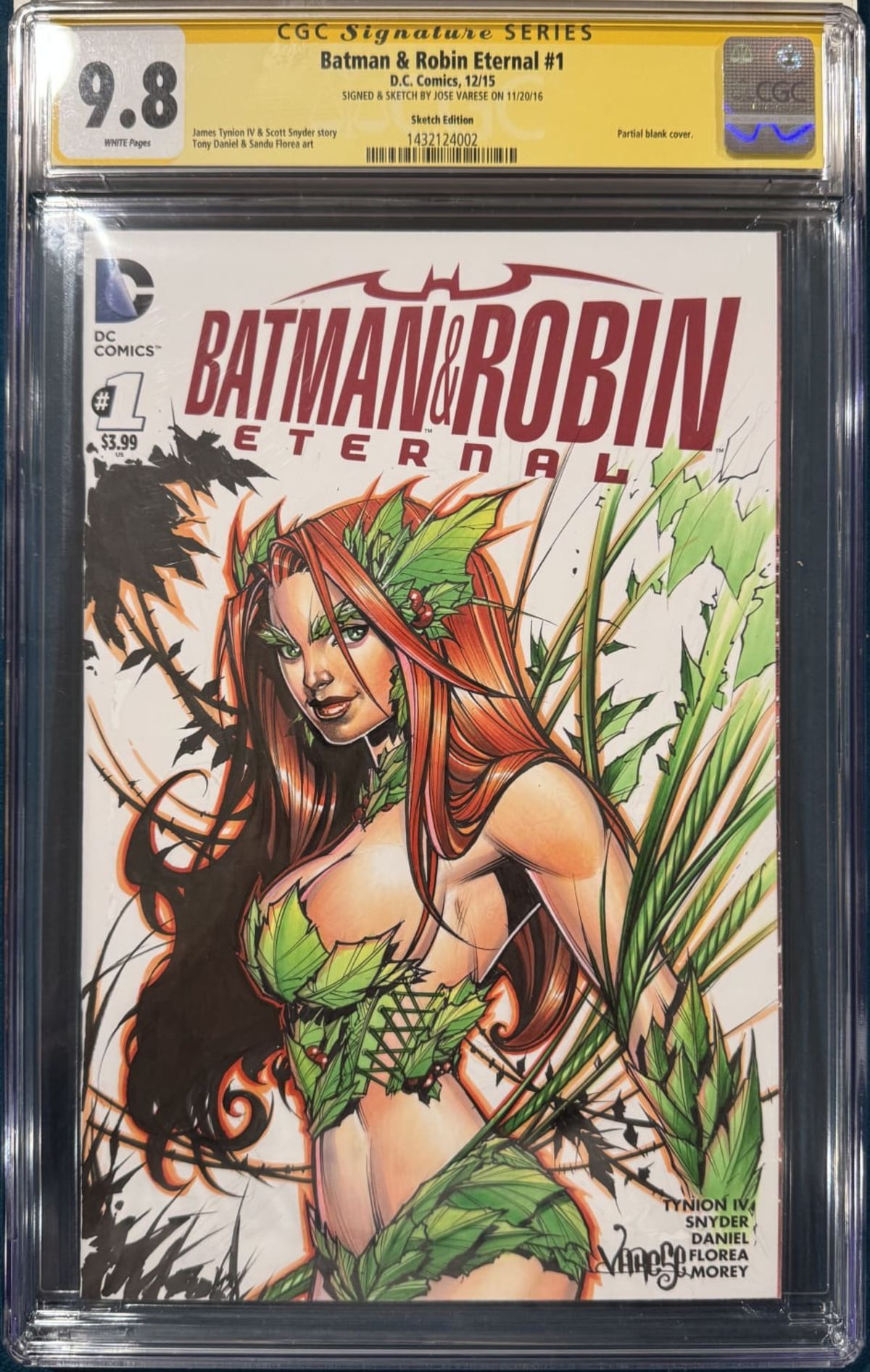 Jose Varese Batman & Robin Eternal #1 CGC SS 9.8 Sketch | Raremarq