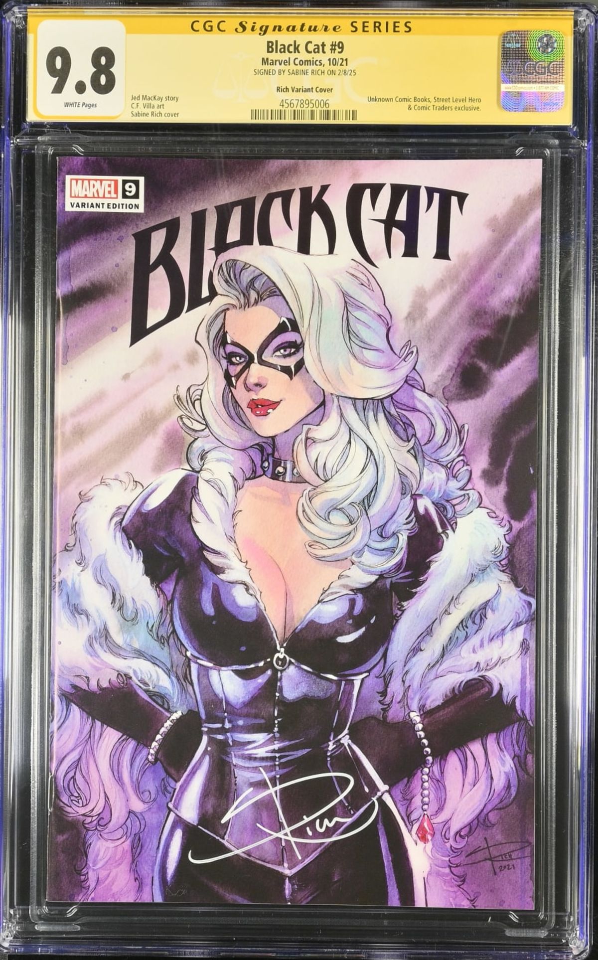Black Cat #9 CGC 9.8 Signed by Sabine Rich Graded Comics | Raremarq