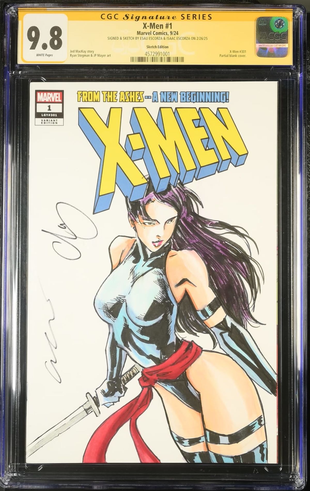 X-Men #1 CGC 9.8 Signed and Sketched by Esau Escorza & | Raremarq