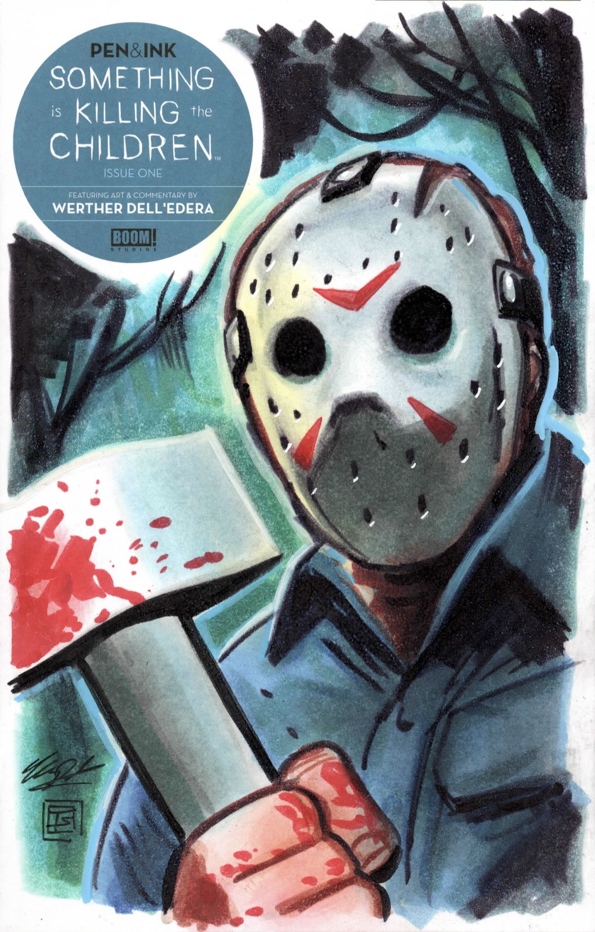 Friday The 13th Jason Voorhees sketch cover Tim Shinn | Raremarq