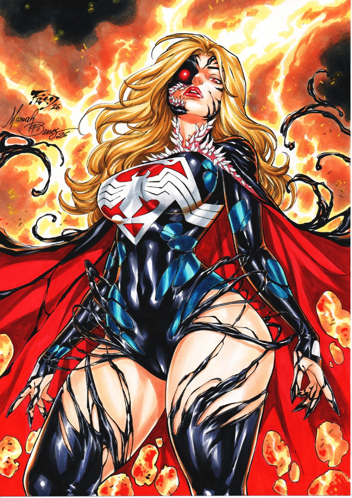ケン様　【専用ページ】 Supergirl Venomized 9x12 Original Art Listed by Fred Benes | Raremarq