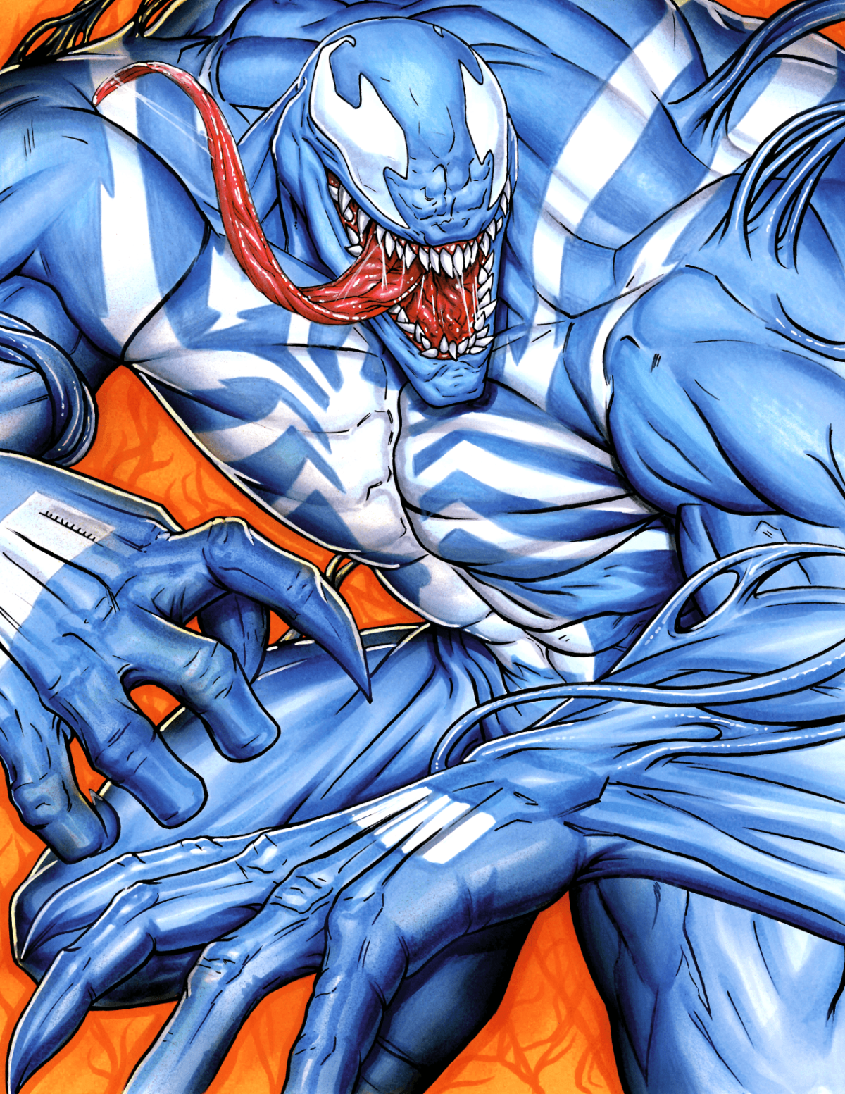 【未開封】 セルベリア スペシャルカラー・インスパイアード・イニシャルスケッチ Original Art ADA Marvel Rivals Venom Cyan Clash Original | Raremarq