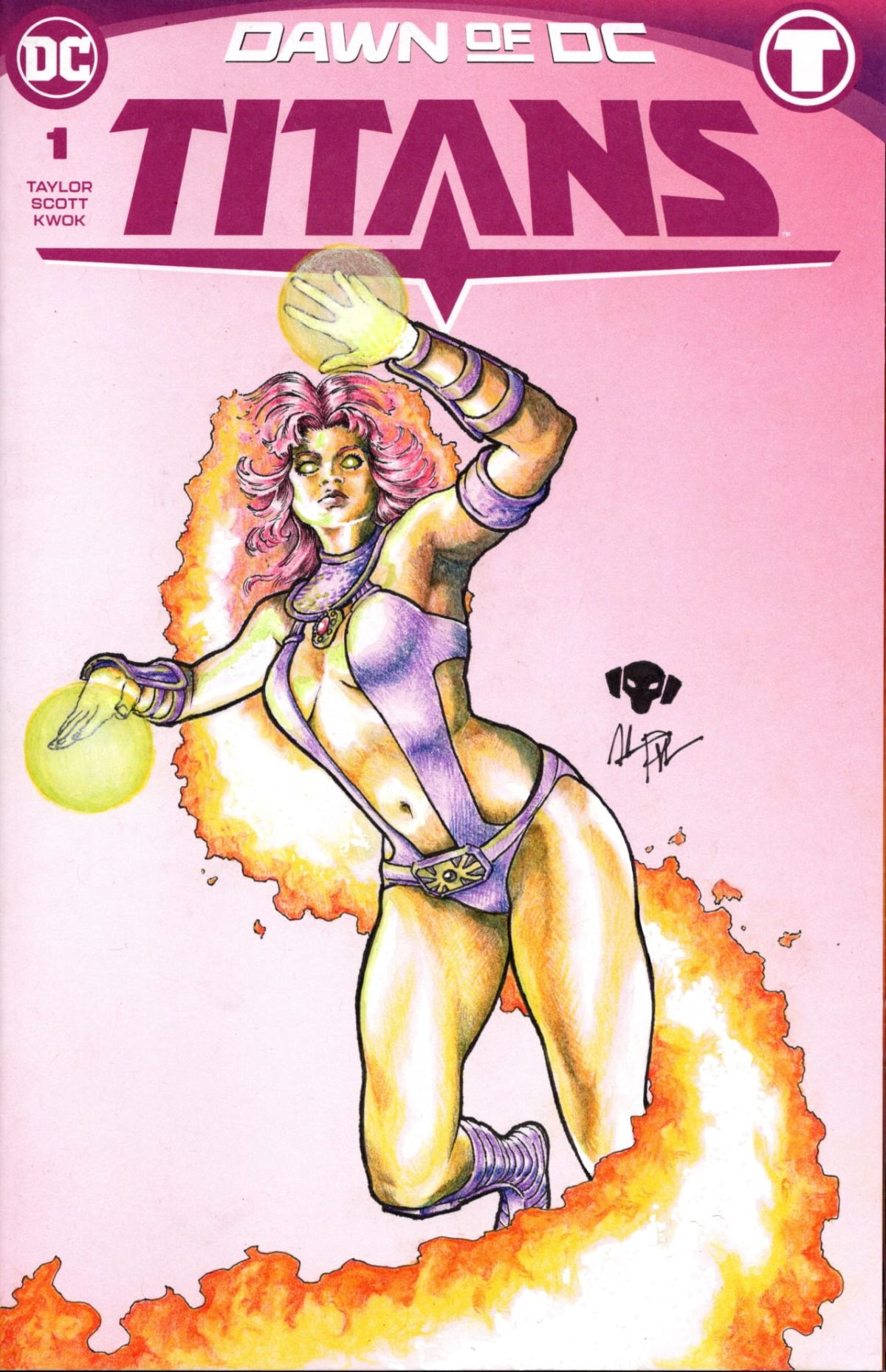 STARFIRE- Titans Dawn of DC Sketch Cover Sketch Covers | Raremarq