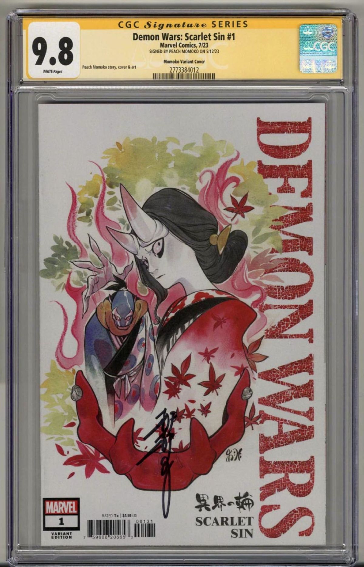 DEMON WARS: SCARLET SIN #1 CGC 9.8 SS SIGNED PEACH MOMOKO | Raremarq