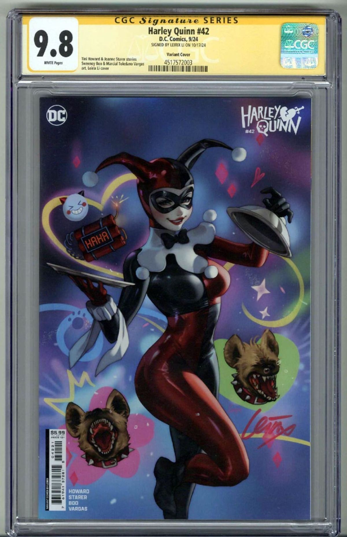 HARLEY QUINN #42 CGC 9.8 SS SIGNED LESLEY LEIRIX LI VARIANT | Raremarq