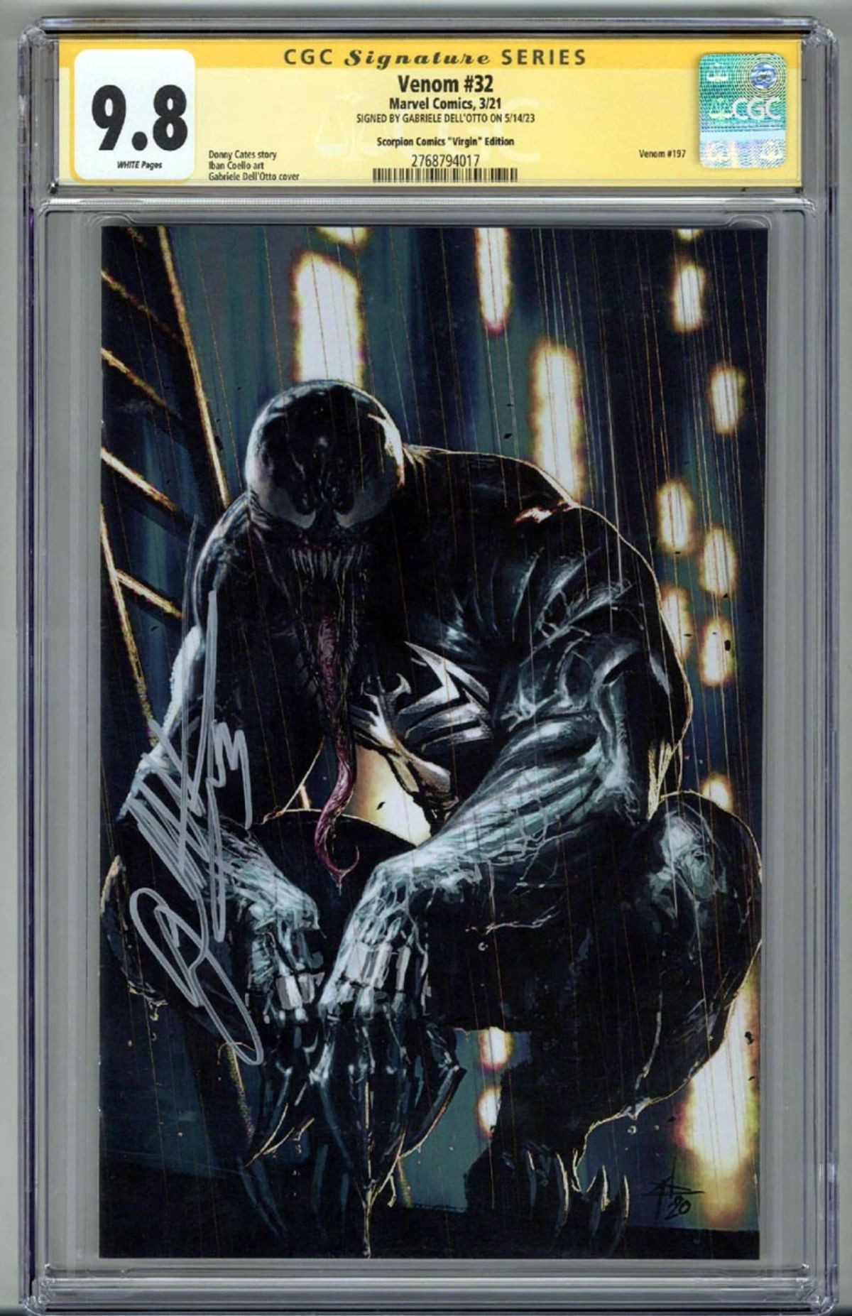 VENOM #32 CGC 9.8 SS SIGNED GABRIELE DELL'OTTO VIRGIN | Raremarq
