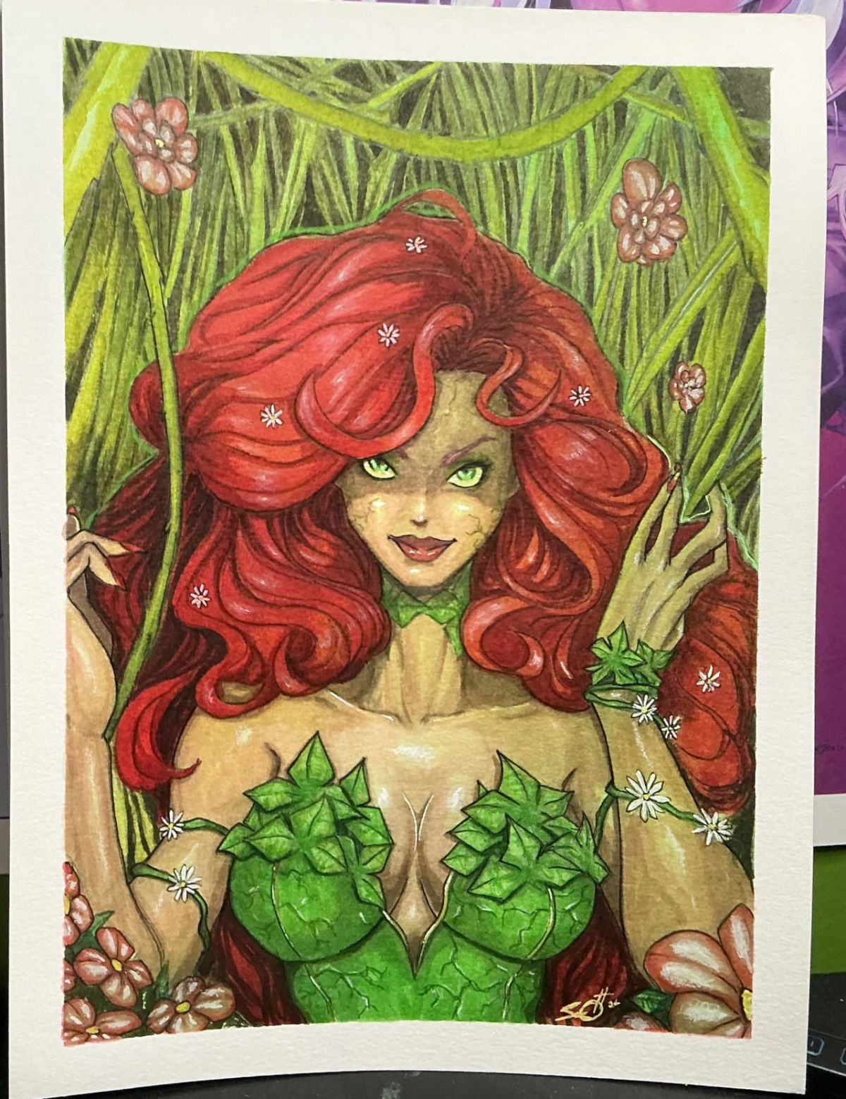 Poison Ivy 9x12 Illustration Original Art Listed by Tony | Raremarq