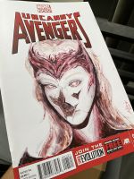 Scarlet Witch Watercolor Sketch Cover