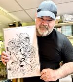 Bradshaw holding his masterpiece! 