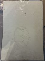Jack Kirby pencil sketch on back of art board