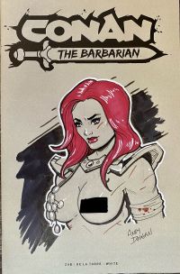 Image for Red Sonja on Conan sketch cover by Andy Duggan